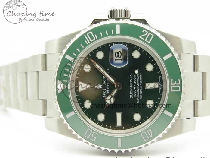 Best Green SA3135 904L on Ceramic V9F 116610 1:1 SS LV Edition Bracelet Submariner 0511